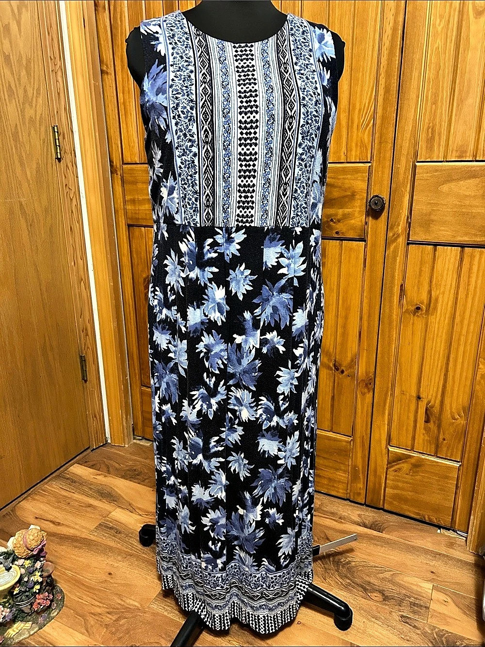 J. Jill Blue Floral Maxi Dress XLP